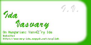 ida vasvary business card